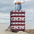 thumbnail image 7 of Hirioo Buffalo Plaid Forest for Elasticity Suitcase Cover (No luggage Included) Durable Luggage Protector Fits 18-32 Inch Luggage-X-Large, 7 of 7