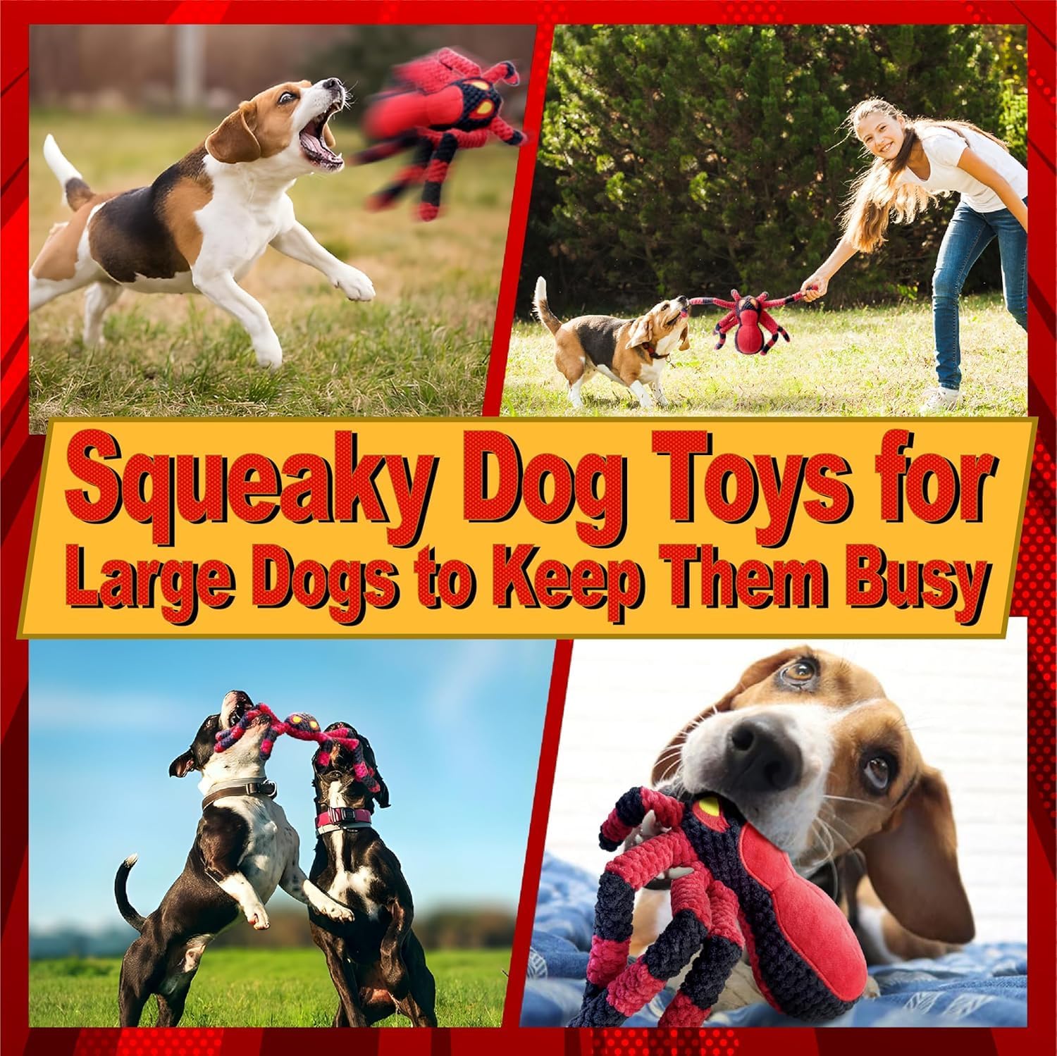 Legend Sandy Angry Spider Tug of War Dog Toy photo 7