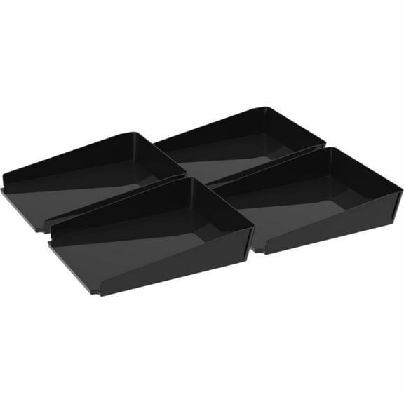 Modern Gloss Letter Tray, Black (Case of 4)