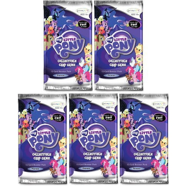 Juego de cartas coleccionables, lote de 5 paquetes de refuerzo My Little Pony
