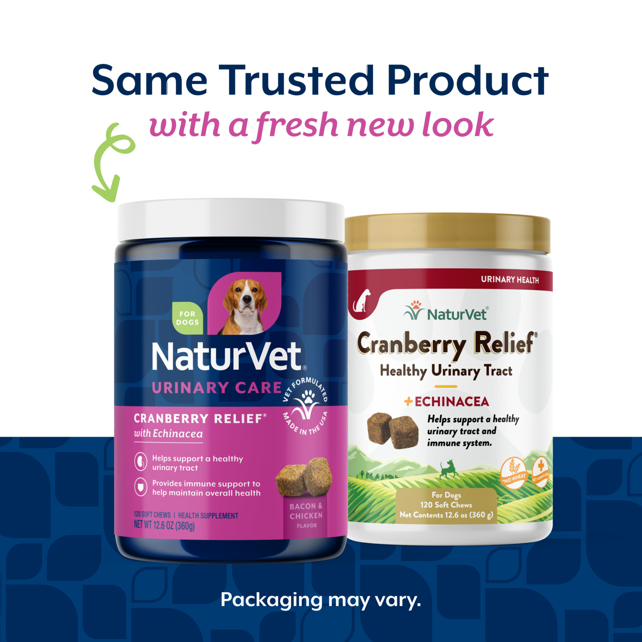 NaturVet Cranberry Relief Urinary Care Supplements for Dogs, Bacon & Chicken Flavor, 120 Count