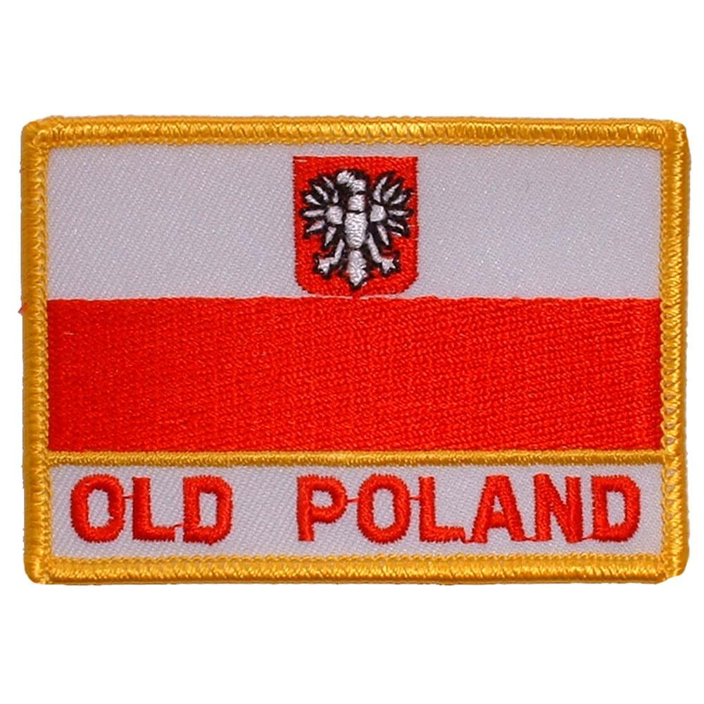 Old Poland Flag Patch 2 1 2" x 3 1 2"