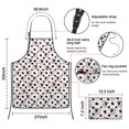 thumbnail image 3 of White Cow Bow Pattern Apron-Garden Aprons for Women with Pockets-Cotton Linen Waterproof Kitchen Cooking Gardening Aprons Adjustable for Kitchen,Cooking,BBQ and Salon 33x27 Inch, 3 of 7