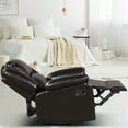 thumbnail image 3 of Costway Recliner Chair Lounger Single Sofa Home Theater Seating w/Footrest Brown, 3 of 11