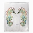 thumbnail image 1 of Betsy Drake BK388W Betsys Seahorses on White Throw, 1 of 1