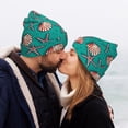 thumbnail image 5 of Lsque Starfish and Shell Pattern Knitted Beanie, Unisex Winter Hat, Knit Hat Winter Beanies Thick Fisherman Beanies Cuffed Plain Skull Caps, 5 of 6