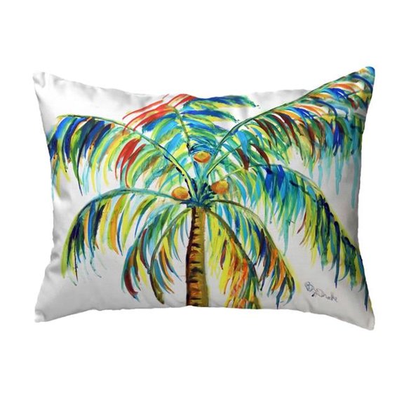 Betsy Drake KS1356 11 x 14 in. Multi-Color Palm Non-Corded Pillow - Small