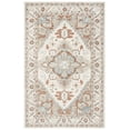 thumbnail image 2 of SAFAVIEH Micro-Loop Hypatia Traditional Wool Area Rug, Ivory/Rust, 4' x 6', 2 of 7