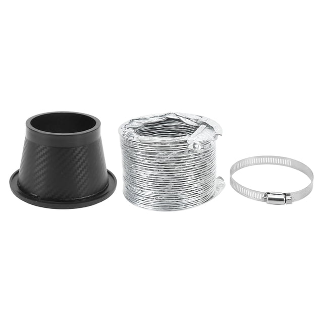 Front Bumper Air Inlet Pipe, Wear Resistant Air Intake Pipe Funnel Kit Carbon Fiber Style Universal Lightweight For Most Vehicles