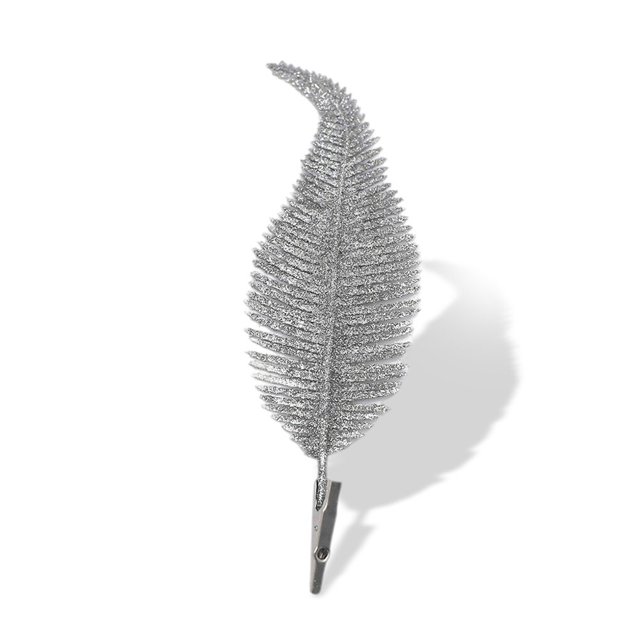 Hoja de Navidad simulación artificial sweethay Colgante decoración brillo plástico 20Conjunto