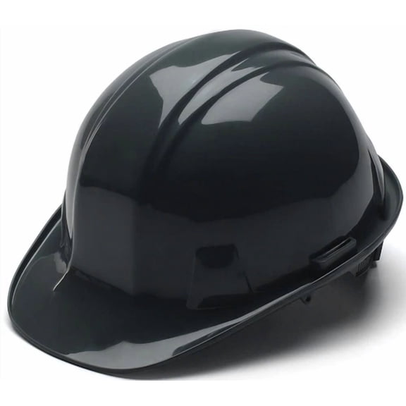 Pyramex 4Pt Cap Style Hard Hat With Ratchet Suspension - Black