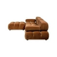 thumbnail image 3 of Jennifer Taylor Home Marcel 109.5" Bubble Modular Modern 4-Piece Reversible Sectional Sofa, Burnt Orange Performance Velvet, 3 of 7