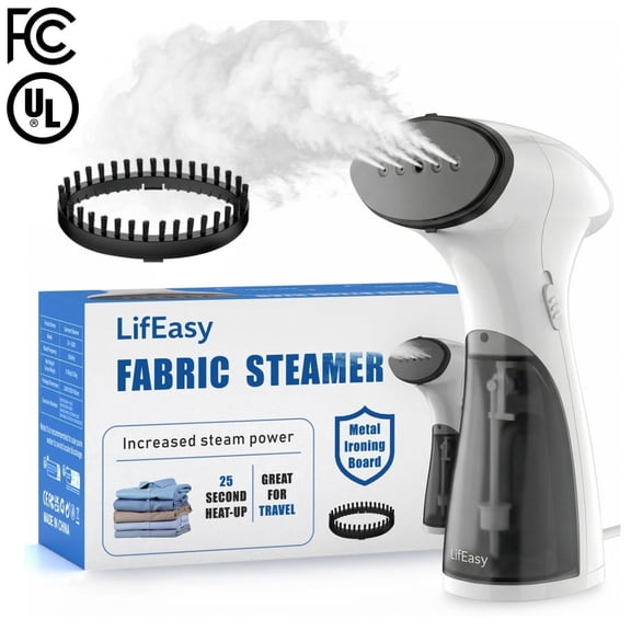 LifEasy Handheld Garment Steamer, Max 1000W Portable Steamer for Clothes, Travel Iron 10-Second Heat-up Dual Mode, 5.1 fl oz Tank Anti-Leak for Home Travel