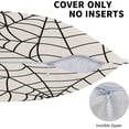 thumbnail image 3 of Halloween Pillow Covers 20x20 Inch Set of 2, White Spider Web Decor Throw Pillows Holiday Halloween Outdoor Decorative Pillows Square Linen Cushion Covers for Home Bed Couch Sofa, 3 of 4