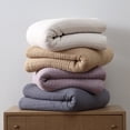 thumbnail image 6 of Allswell Cotton Crinkle Bed Blanket, Cream, Full/Queen, 90 in x 100 in, 6 of 7