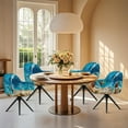 thumbnail image 4 of Xoenoiee Beach Starfish Seashell Print Dining Room Chair Slipcovers Curved Back Chair Cover Armchair Covers Removable Chair Protector for Living Room, Dining Room, Kitchen, 4 of 7