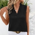 thumbnail image 5 of vdgthytj Summer Cotton Linen T-Shirt Tops for Women Trendy Sleeveless V Neck Solid Color Loose Comfy Breathable Tunic Blouses, 5 of 9
