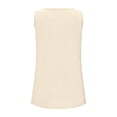 thumbnail image 6 of Summer Celebration! Summer Ribbed Sleeveless Crewneck Solid Color Casual Tank Top for Everyday Wear,Beige,S, 6 of 6