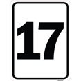 thumbnail image 1 of SignMission A-1824-22905 18 x 24 Po Signe en Aluminium - Signe avec le Numéro 17, 1 of 1