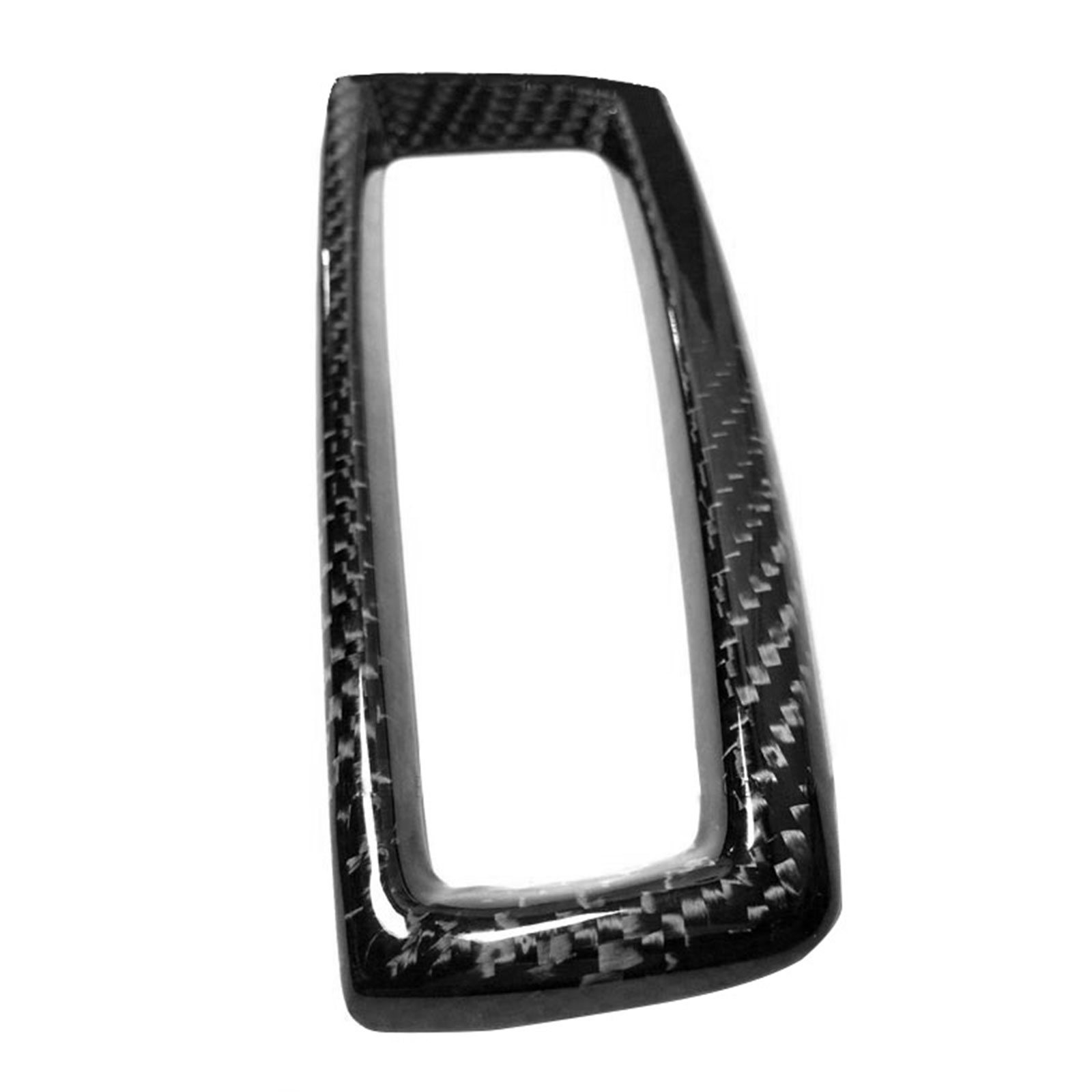 Ikon Motorsports Shifter Cover Compatible With 2011-2016 BMW F10 F11 5-Series, Carbon Fiber Gloss Black Interior Front Gear Shift Shifter Surround Frame Cover Trim