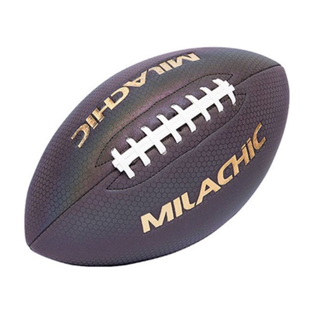 Eigraketly Pelota de entrenamiento de equipo a prueba de arañazos de goma de Rugby colorida ligera que brilla en la oscuridad para accesorios Deportes y aire libre NO.6