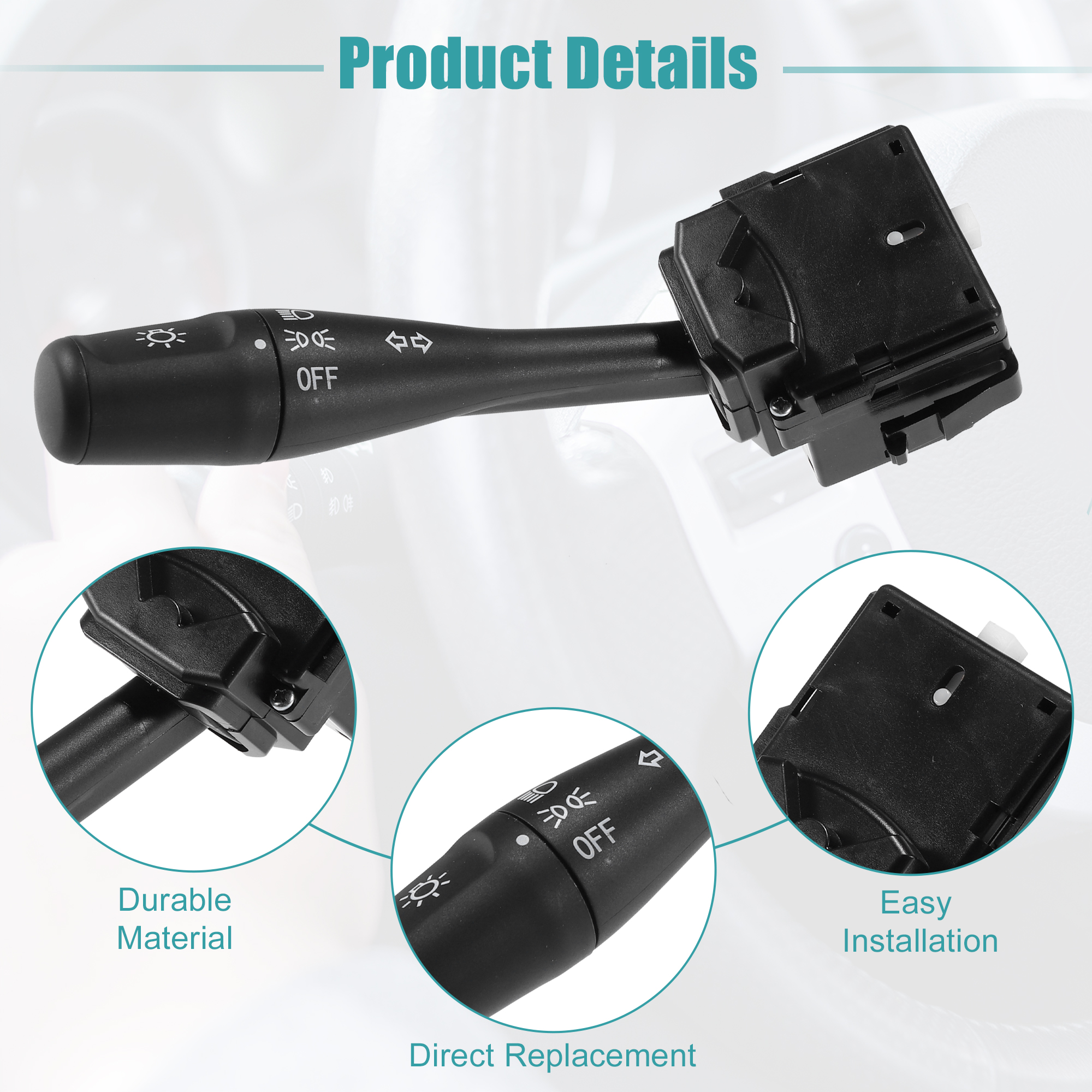 Turn Signal & Headlight Combo Switch – Fits Mitsubishi Eclipse 2000–2005, Direct Replace