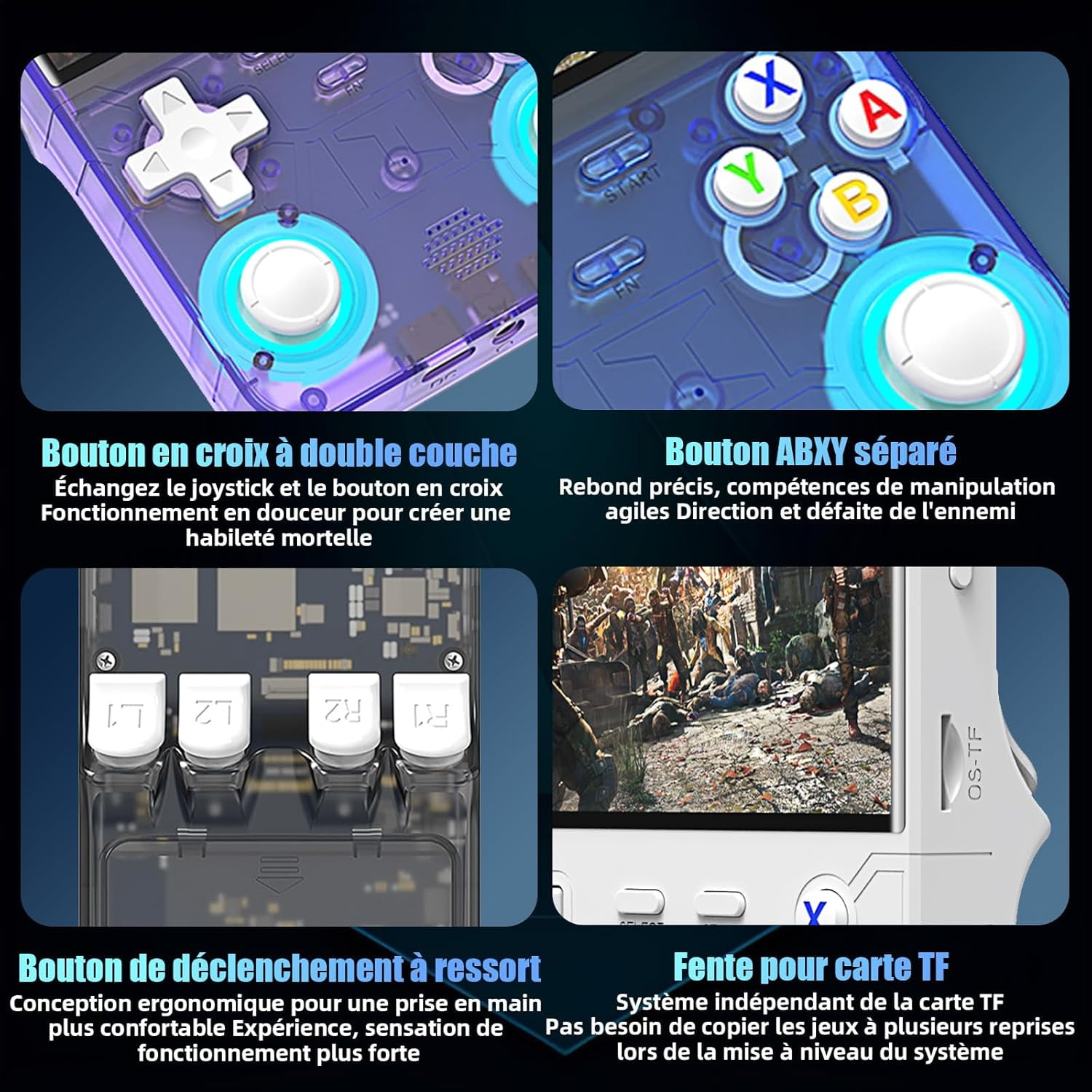R36 Ultra Open Source Handheld Game Console 4-inch IPS HD Screen