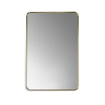 Nettuno 24" Rectangle Bathroom/Vanity Brushed Gold Aluminum Framed Wall Mirror