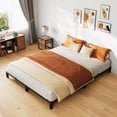 thumbnail image 4 of Tamaño completo - size marco de cama: 6 - pulgada metal platform, no box spring, no screws, 800 lbs capacity, heavy - duty, tool - free assembly con reinforced iron slats y legs, 4 of 7