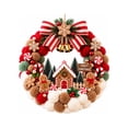 thumbnail image 5 of Ywbawe 25cm DIY Christmas Wreath Craft Kit for Adults Pom Pom Ornament Set for Front Door Xmas Decoration, 1 Set, 5 of 5
