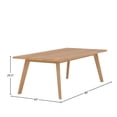 thumbnail image 2 of Pemberly Row Traditional 84" Wide-plank Teak Outdoor Dining Table in Natural, 2 of 2