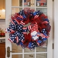 thumbnail image 4 of Virelaxpo Independence Day Flag Wreath Mesh Material Home Decor Front Door Porch Entryway Wall Window Fireplace Patriotic 4th of July Holiday, 4 of 9