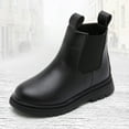 thumbnail image 4 of Black Girls Comfortable Boots With Artificial Leather Build, Warmth For Cold Weather, Winter Design, With Soft Lining And Sturdy Sole, 4 of 9