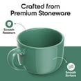 thumbnail image 3 of Omniware Teaz Cafe 24oz Jumbo Mug  - Rustic Stoneware, Oversized Handle, Dishwasher Safe, Lead-Free Glaze - Vintage-Inspired Farmhouse Cup for Coffee, Tea, Soup (Teal), 3 of 7