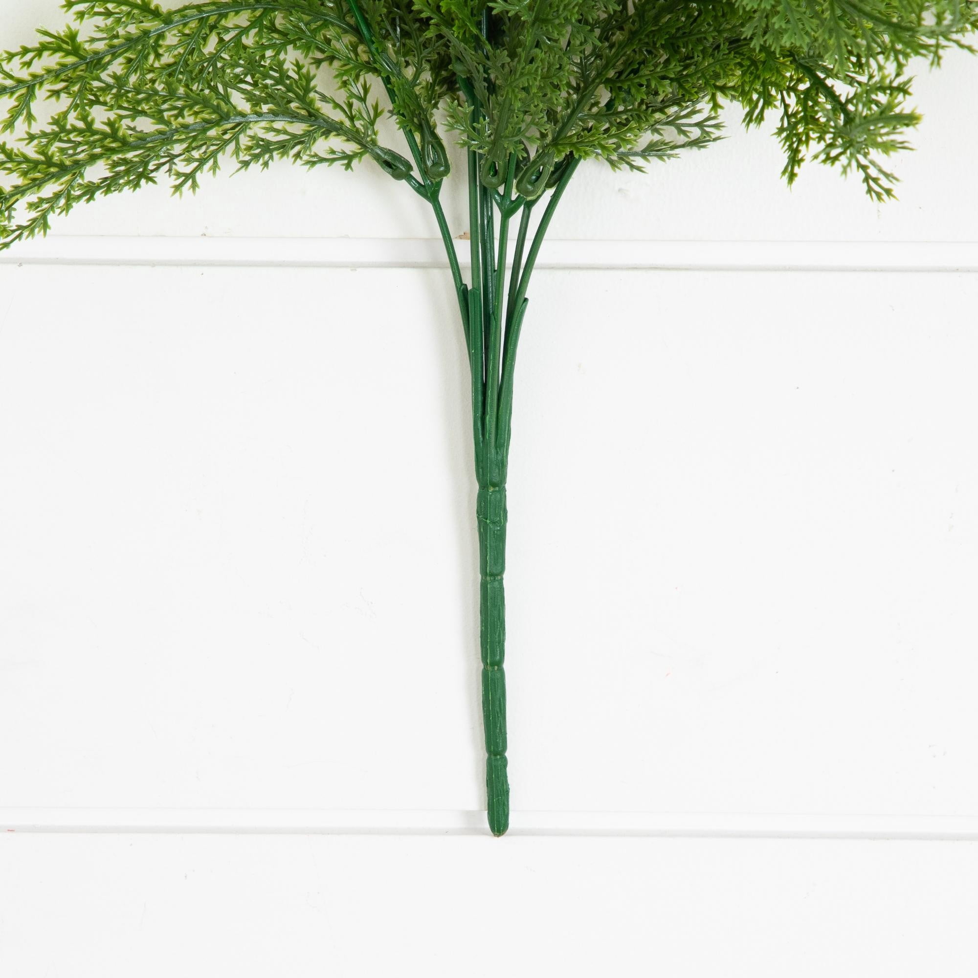 15in. UV Resistant Artificial Cedar Bush (Indoor/Outdoor) - Set of 4