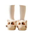 thumbnail image 3 of Kids Cat Plush Slippers, Winter Warm Cartoon Slip On House Slippers, Thick Non Slip Sole Indoor Bedroom Slippers for Girls Boys 5-13 Years, 3 of 8