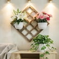 thumbnail image 3 of 8 Pack White Wall Hanging Planters Pots for Indoor Plants Wall Plants Holder with Drainage Hole Balcony Planters Railing Hanging Pot Fence Vertical Living Mount Outdoor with Hooks/Screws, 3 of 9