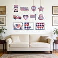 thumbnail image 4 of JHyouerji 8 Pcs 4th of July Ornaments Patriotic Wooden Tree Hanging Ornaments for Memorial Day Red White Blue Independence Day 250th Anniversary Decor, 4 of 6