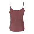 thumbnail image 6 of AWZXDE Cotton Tops for Women Fashion Solid Color Sleeveless Knitted Spaghetti Strap Cami Top, 6 of 6