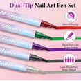 thumbnail image 4 of Aixiqee Dual-Tip Nail Art Pen Set with Firm & Soft Tip, 10 Colors Nail Art Markers, Nail Polish Pens for Kids Girls, Water Based, Quick Dry DIY Nail Art Tools, 4 of 8