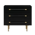 thumbnail image 2 of Table de Nuit en Bois d'Acacia Noir Trident, 2 of 8