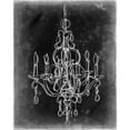 thumbnail image 3 of Harper, Ethan 20x24 Black Modern Framed Museum Art Print Titled - Chalkboard Chandelier Sketch IV, 3 of 5