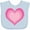 Blue, variant on Inktastic Pink Valentine Heart Girls Baby Bib