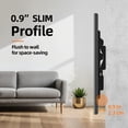 thumbnail image 3 of MountLiving Fixed TV Wall Mount for 13-43" TVs,Max 200x200mm VESA,Holds up to 66lbs,8" Wood Stud, 3 of 8
