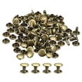 thumbnail image 1 of Unique Bargains 50 Sets Leather Rivets 8mm Double Cap Rivets 8mm Height Metal Studs Rivet, Bronze Tone, 1 of 5