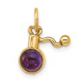 thumbnail image 3 of 14ky Fancy Amethyst Cabochon Perfume Charm, 3 of 4