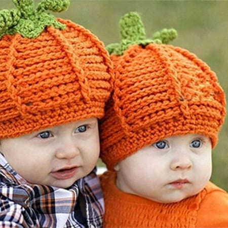 cnmodle Cuteborn Baby Halloween Party Pumpkin Hat Crochet Knitted