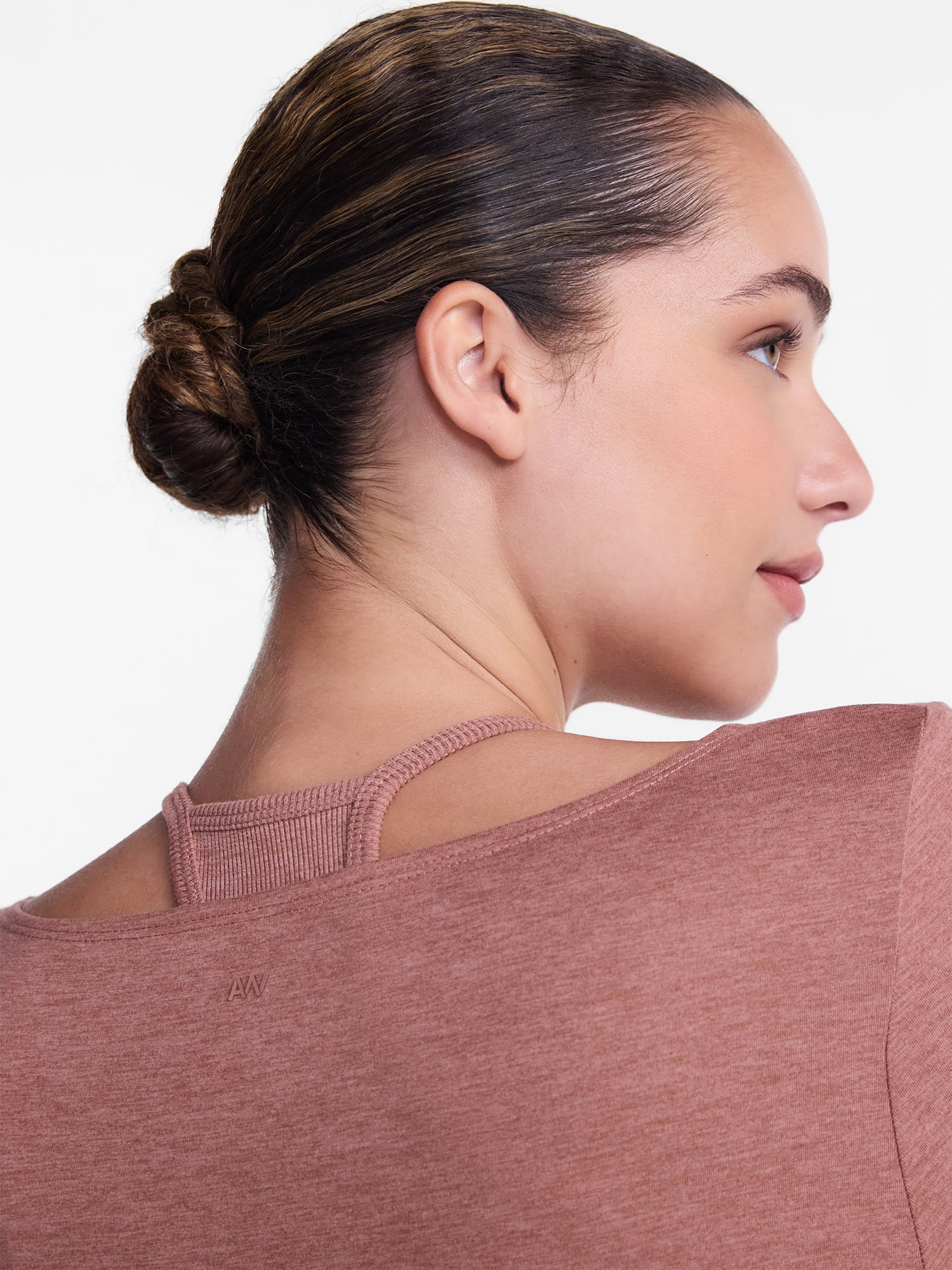 Athletic Works Women's ButterCore Wrap Top with Built In Bra, Sizes XS-XXXL