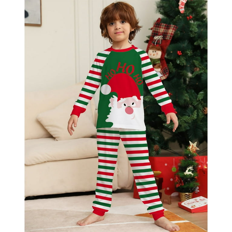 Family Christmas Pajama Set Cartoon Santa Printed Family Matching Pajamas Outfits for Daddy Mommy and Kids Walmart
