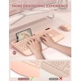 thumbnail image 2 of Combo de teclado y ratón SABLUTE Wireless Ergonomic Rosa, 2 of 9